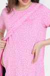 Zivame Maternity Summer Thyme Knit Cotton Top - Begonia Pink — thumbnail 6